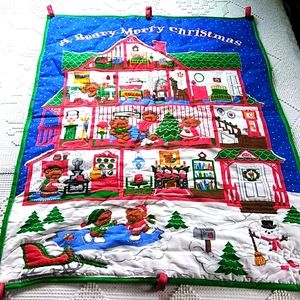 Cute Vintage "A Beary Merry Christmas" wall hand decoration